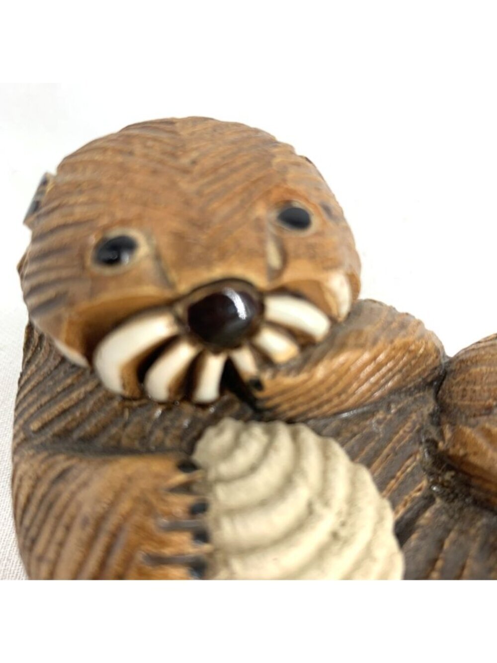 Artesania Rinconada Uruguay Vicuna Sea Otter Art Pottery Figurine 3.5” Long FLAW - Picture 7 of 7